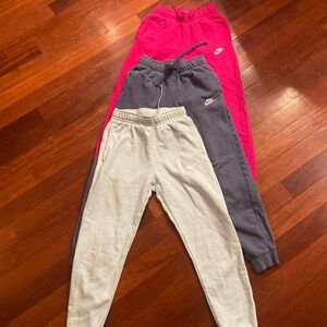 Nike Joggers - 3 pair Sea Green/Periwinkle/Hot Pink XS